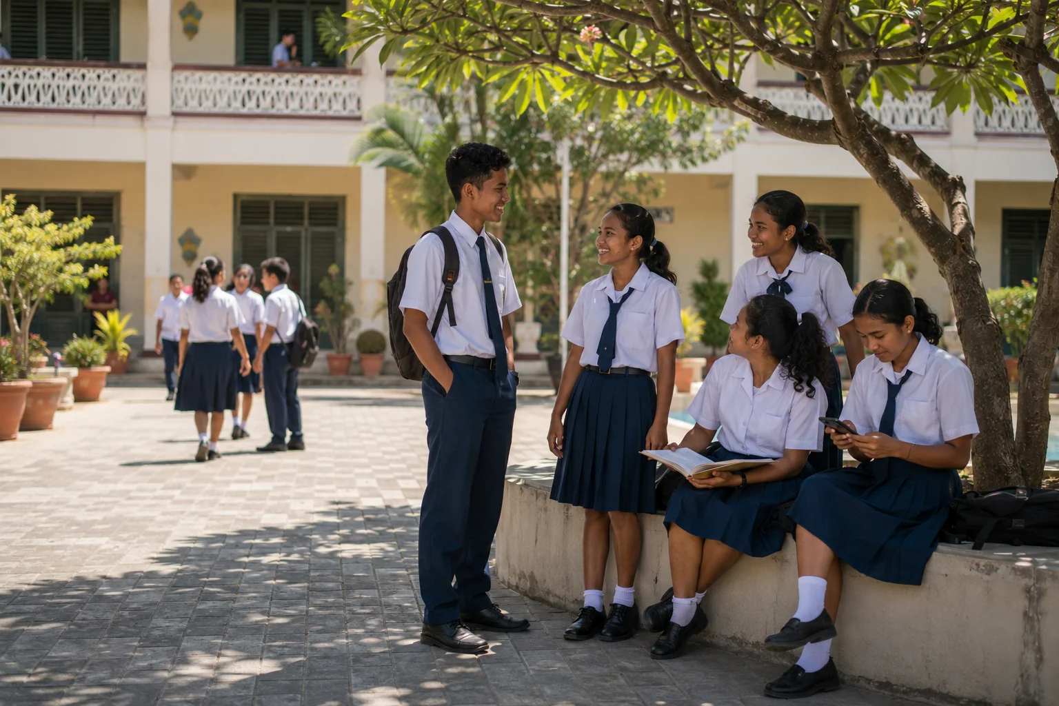 Private school exterior in Timor-Leste